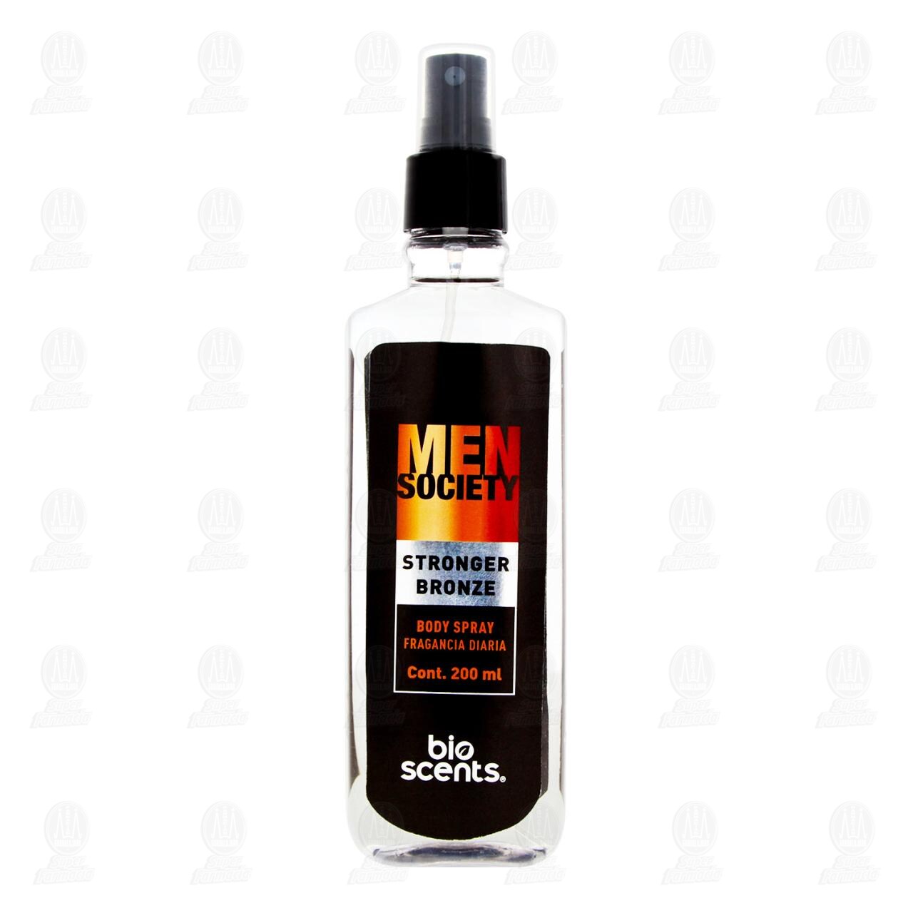 Fragancia Diaria Men Society Stronger Bronze Body Spray, 200 ml. image number 1