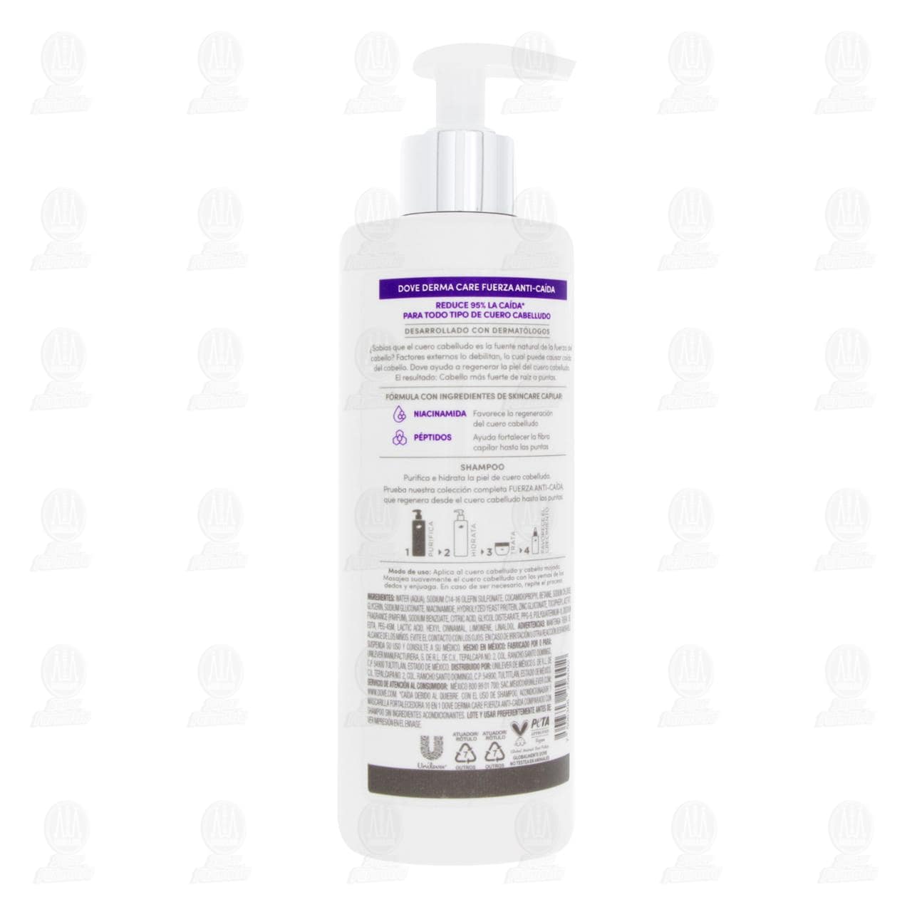 Shampoo Dove Derma Care Fuerza Anti-Ca&iacute;da, 400 ml. image number 2