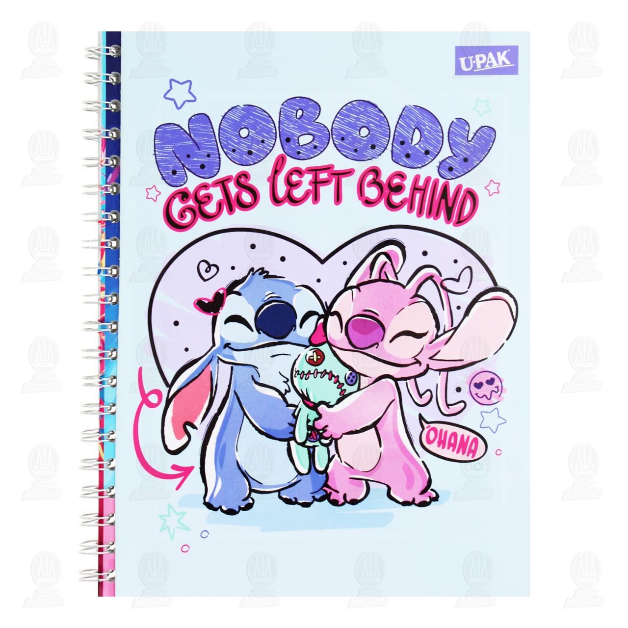 Cuaderno U-Pak Disney Stitch Cuadro Grande Varios Diseños, 1 pz.