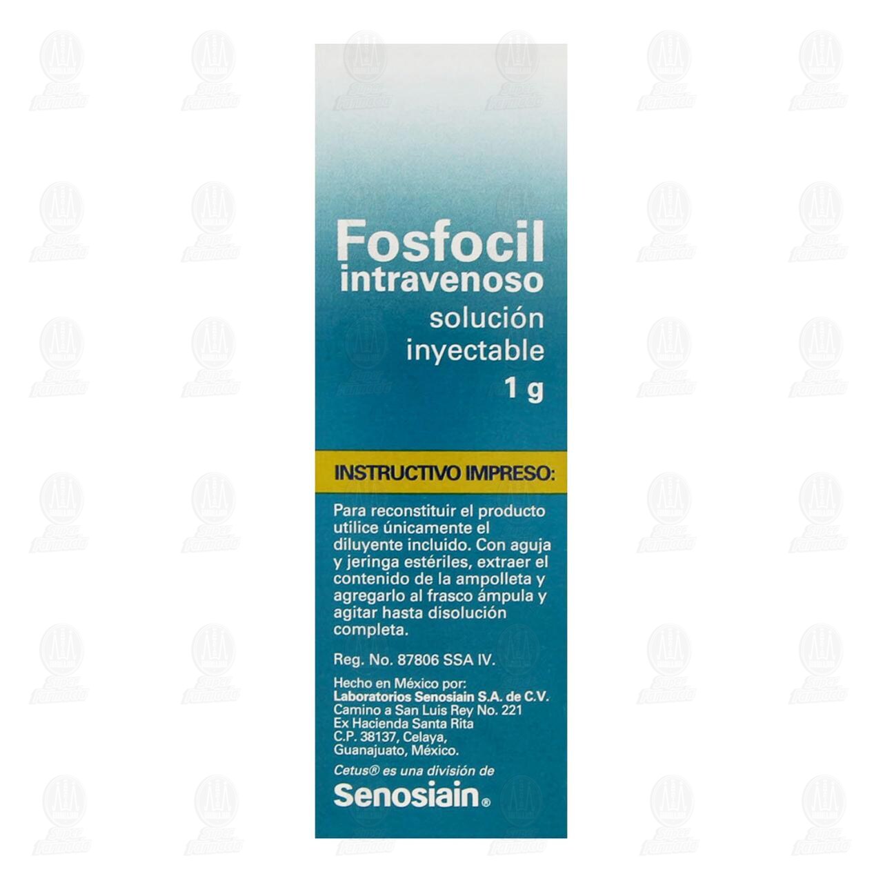 Fosfocil 1 gr Soluci&oacute;n Inyectable Intravenosa, 1 pz. image number 3