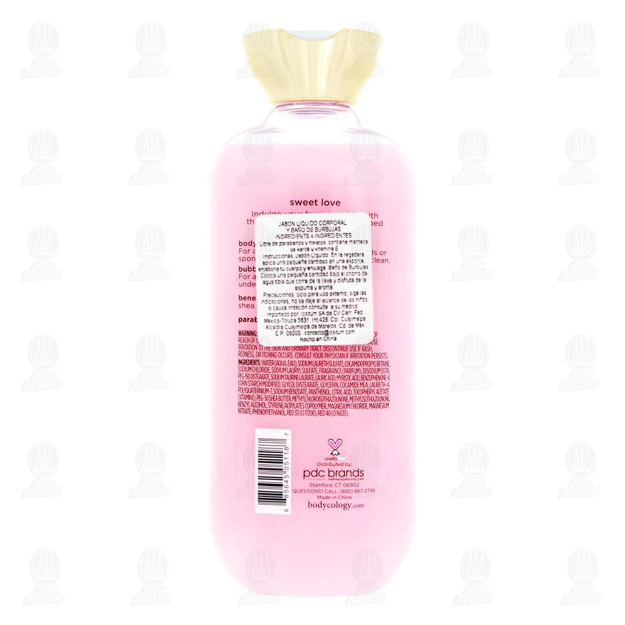 Jab&oacute;n L&iacute;quido Corporal y Ba&ntilde;o de Burbujas Bodycology Sweet Love 2 en 1, 473 ml. image number 2