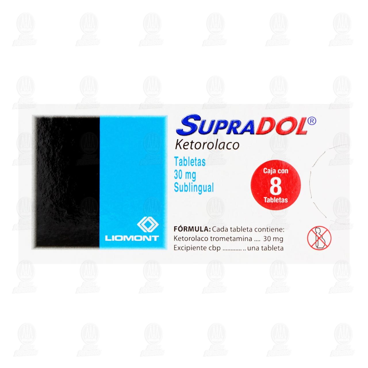 Supradol 30 mg, 8 Tabletas Sublinguales. image number 2