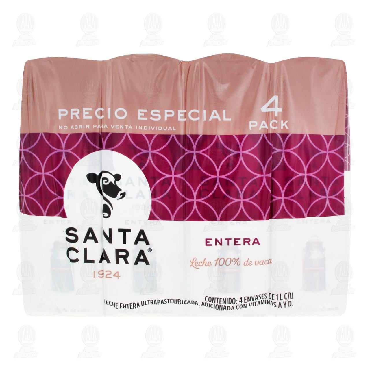 Pack Leche Santa Clara Entera, 4 pzas. image number 1