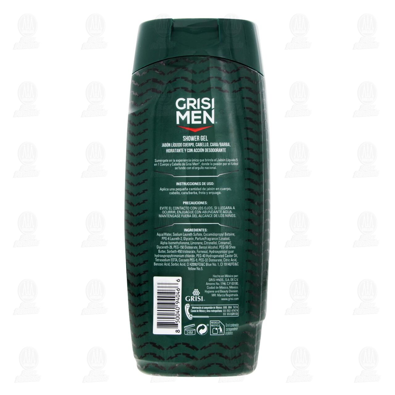 Jab&oacute;n L&iacute;quido Grisi Men Imparable 5 en 1, 450 ml. image number 2