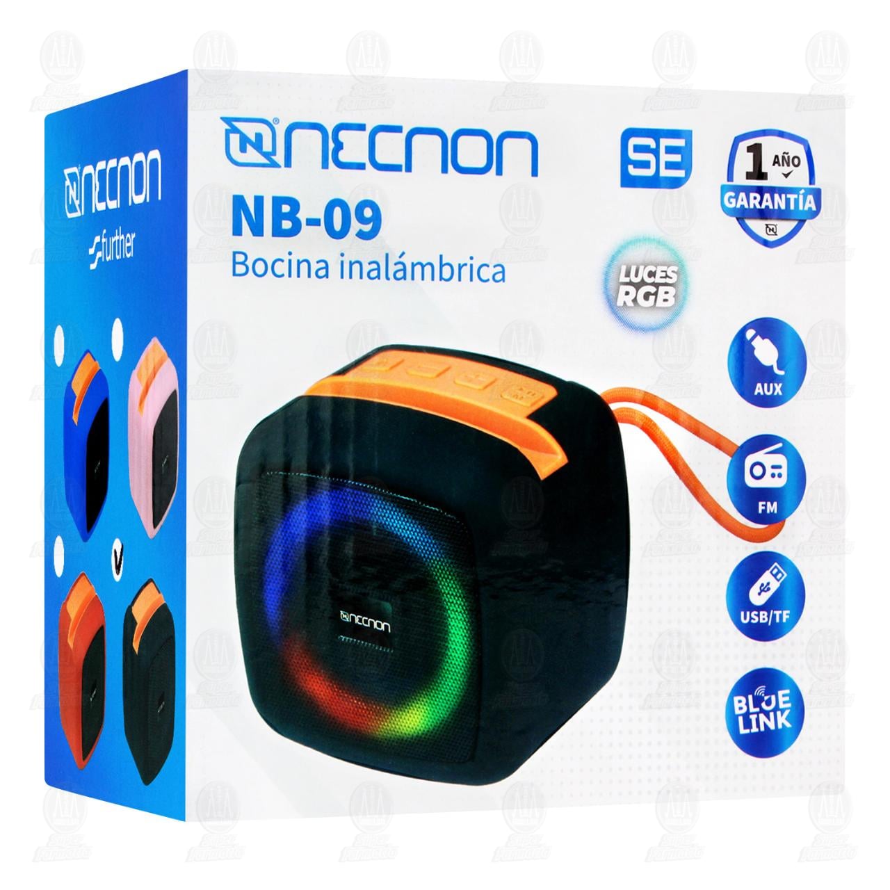 Imagen para Bocina Necnon Inalámbrica Further NB-09, 1 pz.