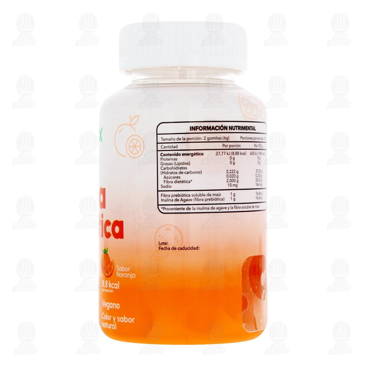 Suplemento Alimenticio Gomix by Naturex con Fibra Prebi&oacute;tica Sabor Naranja, 60 gomitas. image number 2