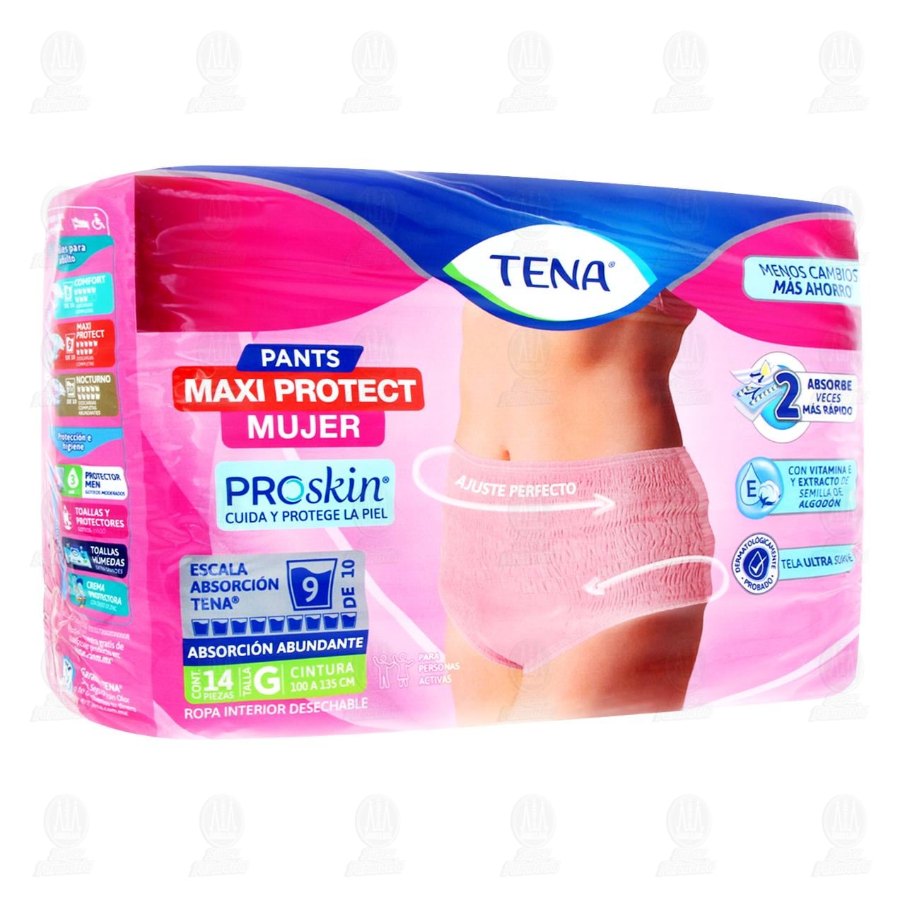 Imagen para Ropa Interior Desechable Tena Pants Mujer Maxi Protect Talla Grande, 14 pzas.