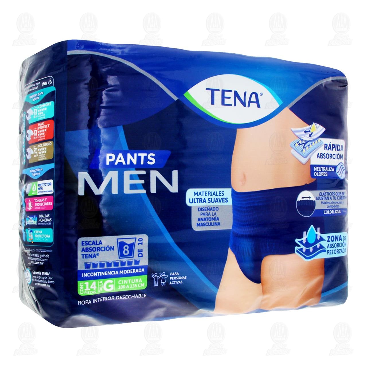 Imagen para Ropa Interior Desechable Tena Pants Men Talla Grande, 14 pzas.