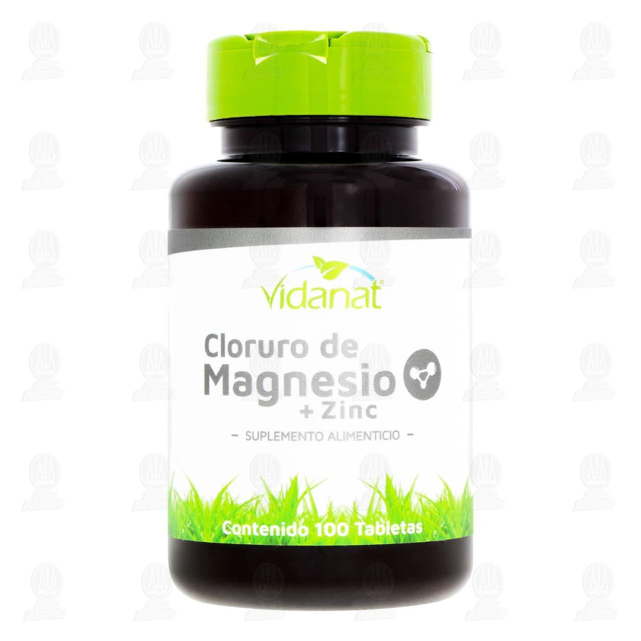 Cloruro de Magnesio + Zinc Vidanat Suplemento Alimenticio, 100 Tabletas. image number 1