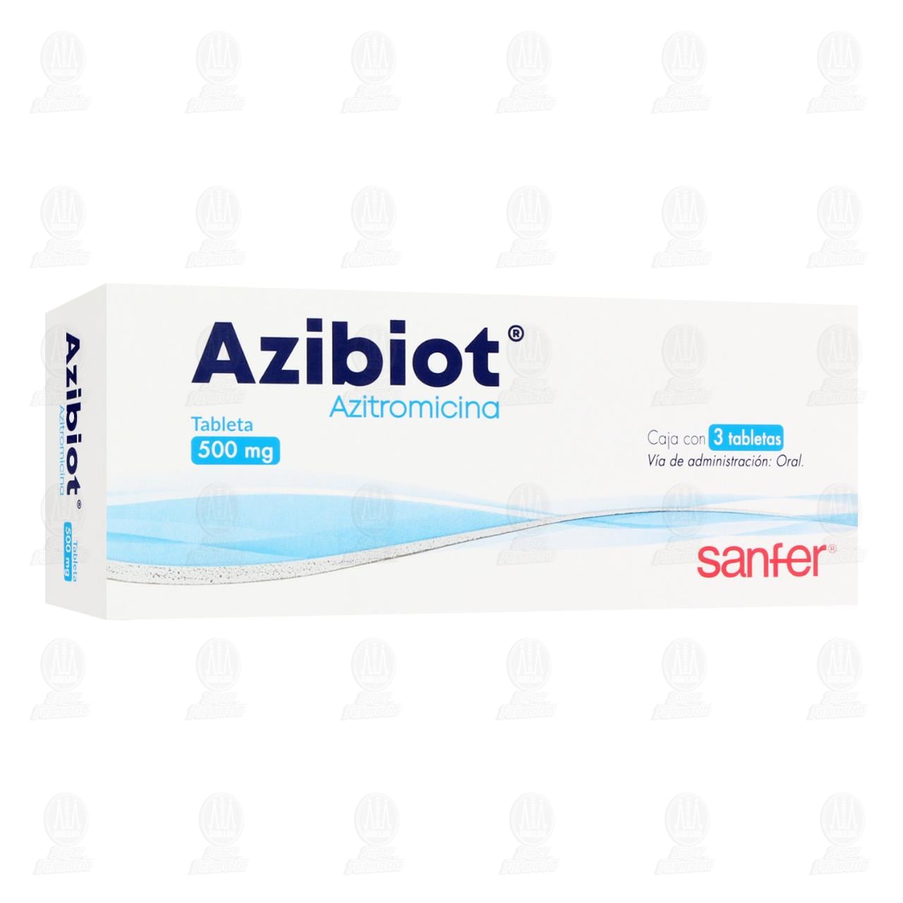 Azibiot 500 mg, 3 Tabletas. image number 0