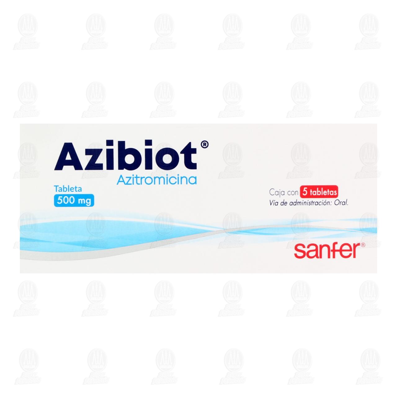 Azibiot 500 mg, 5 Tabletas. image number 1