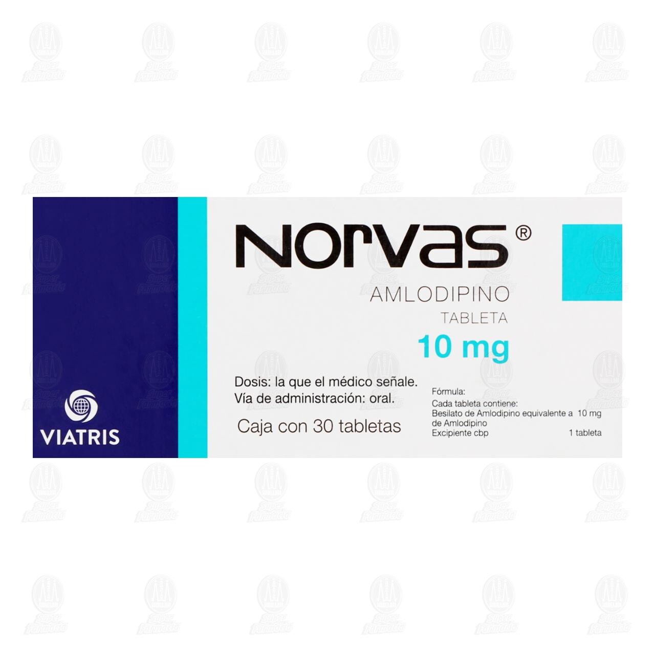 Norvas 10 mg, 30 Tabletas. image number 2