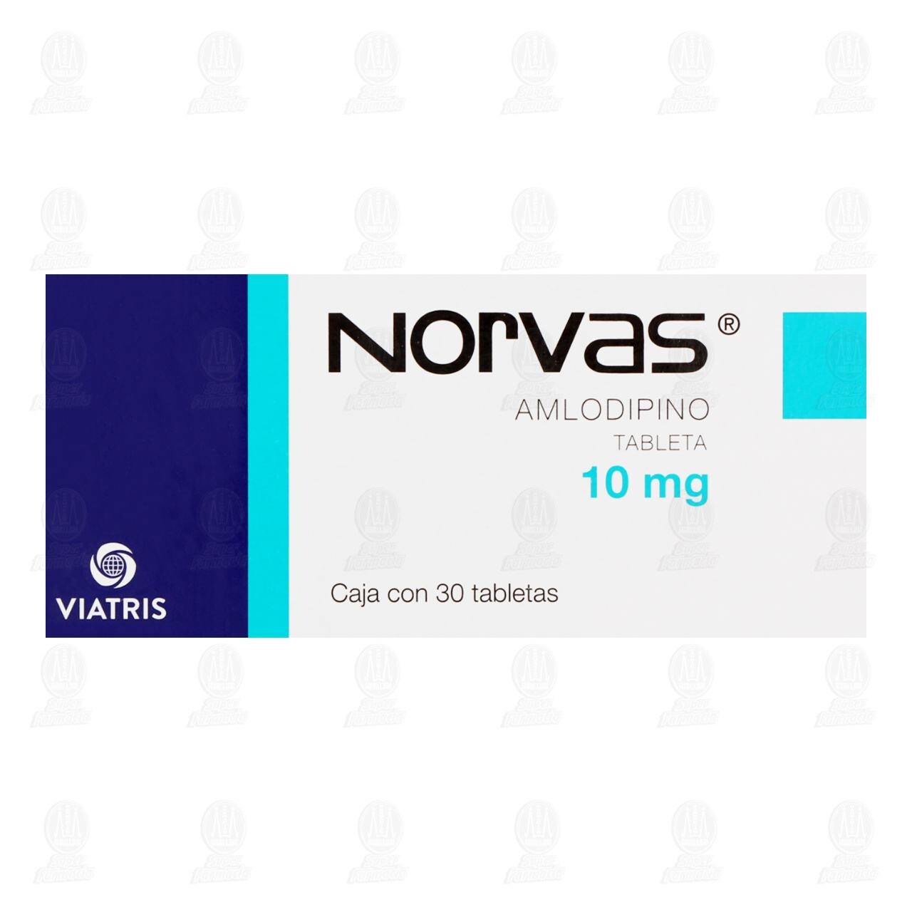 Norvas 10 mg, 30 Tabletas. image number 1