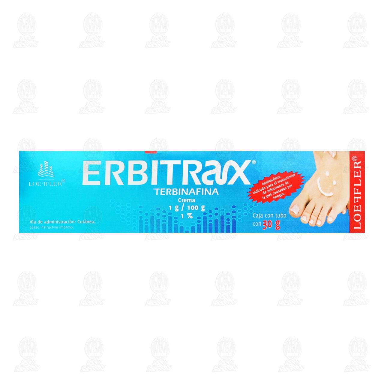 Erbitrax 1% Crema 1gr/100gr, 30 gr. image number 1