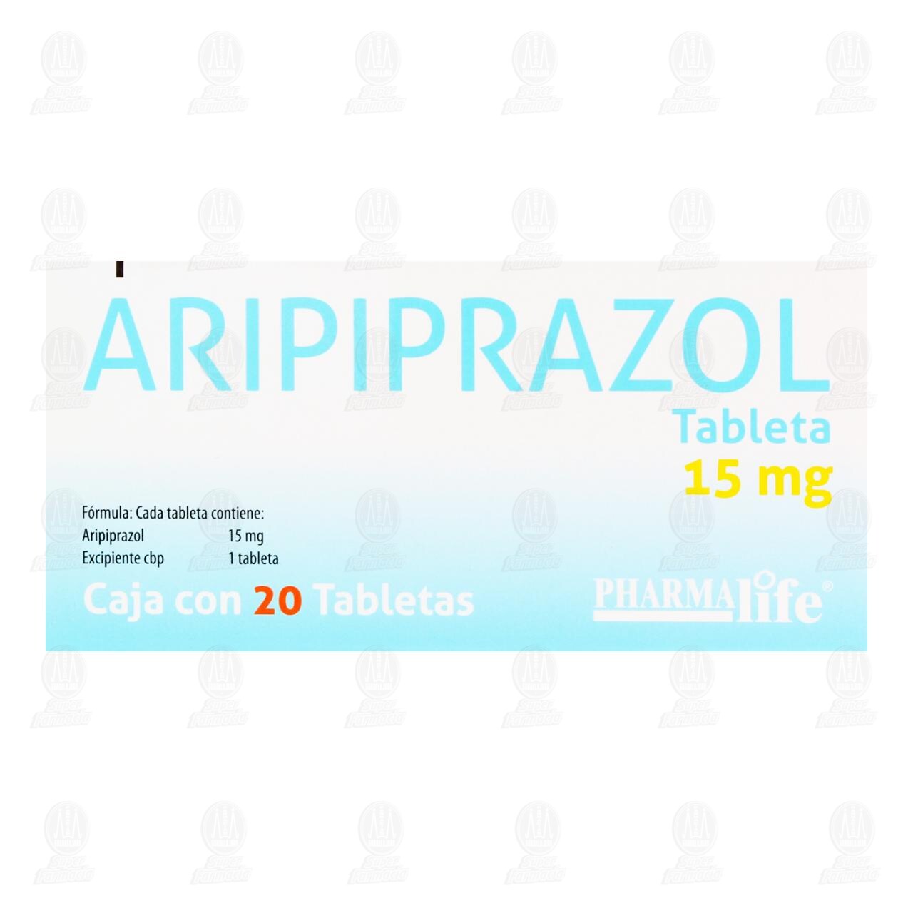 Aripiprazol 15 mg, 20 Tabletas Pharmalife. image number 1