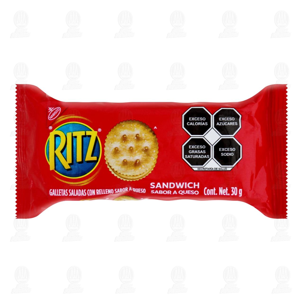 Galletas Ritz Sandwich Sabor a Queso, 30 gr. image number 0