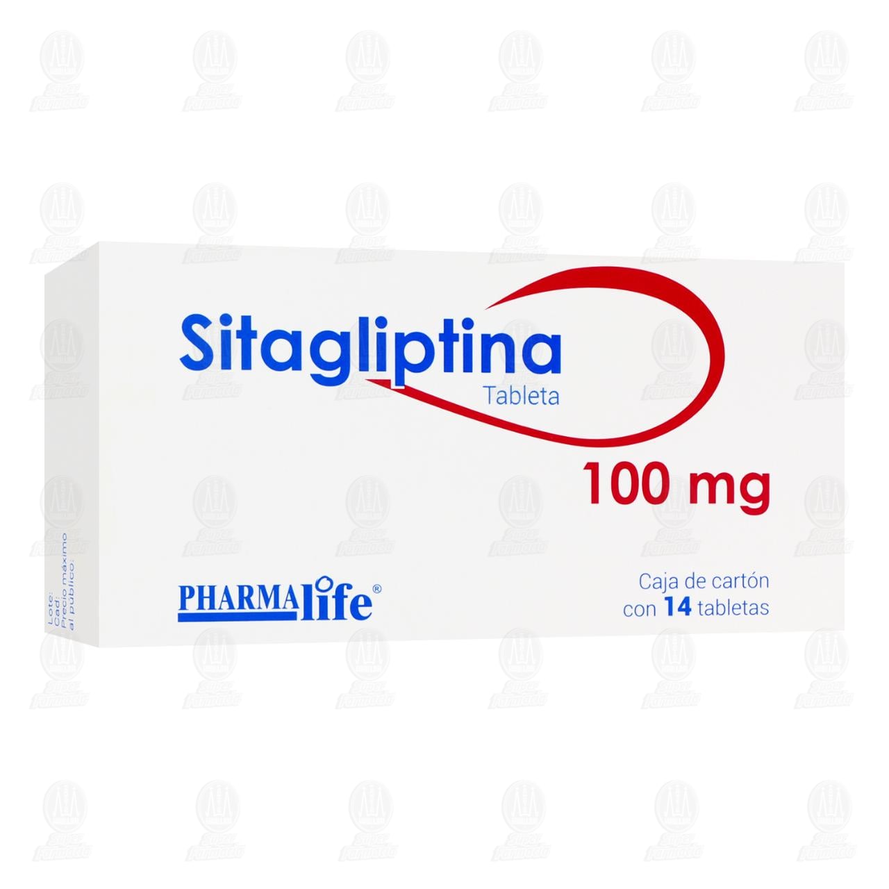 Sitagliptina 100 mg, 14 Tabletas Pharmalife. image number 0
