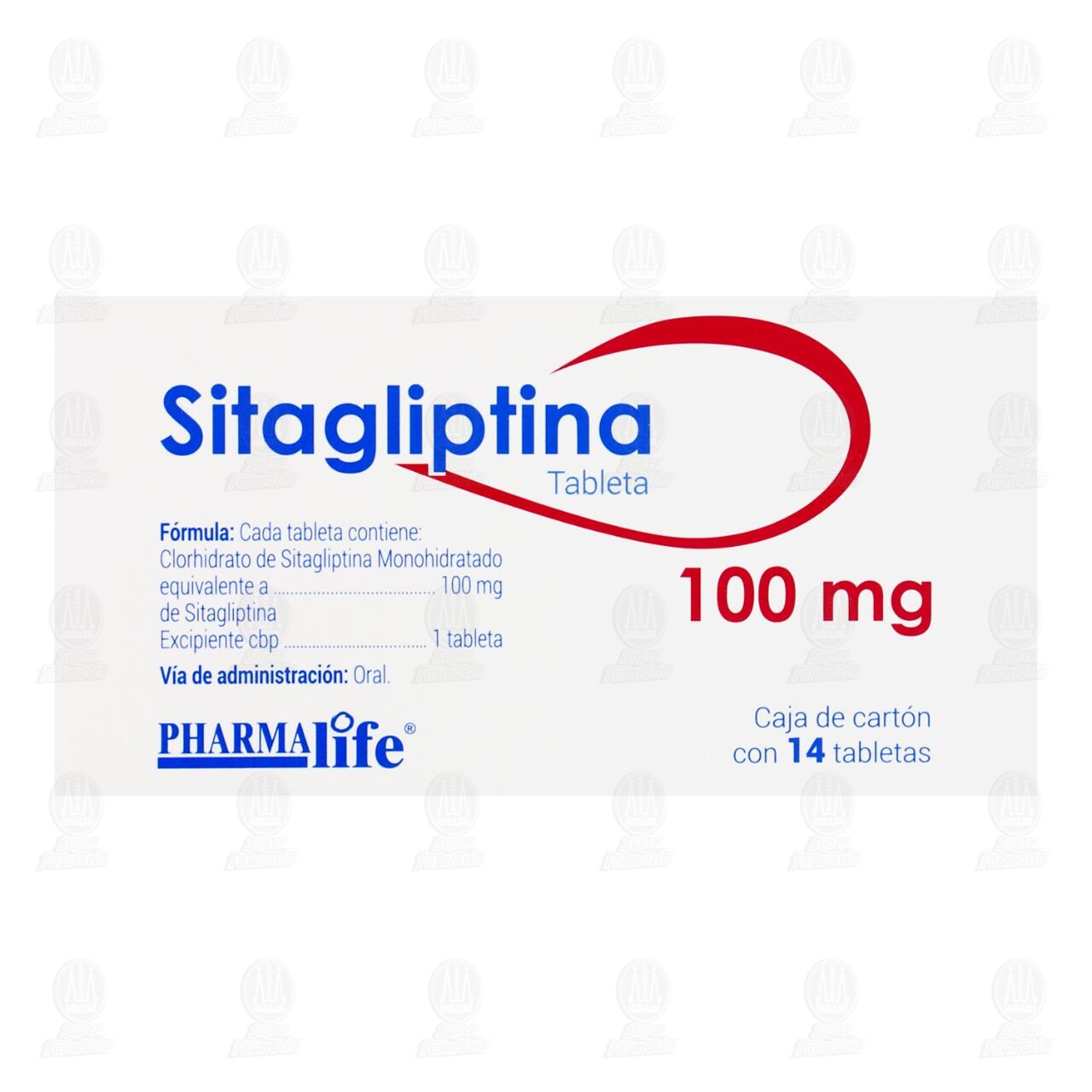 Sitagliptina 100 mg, 14 Tabletas Pharmalife. image number 2