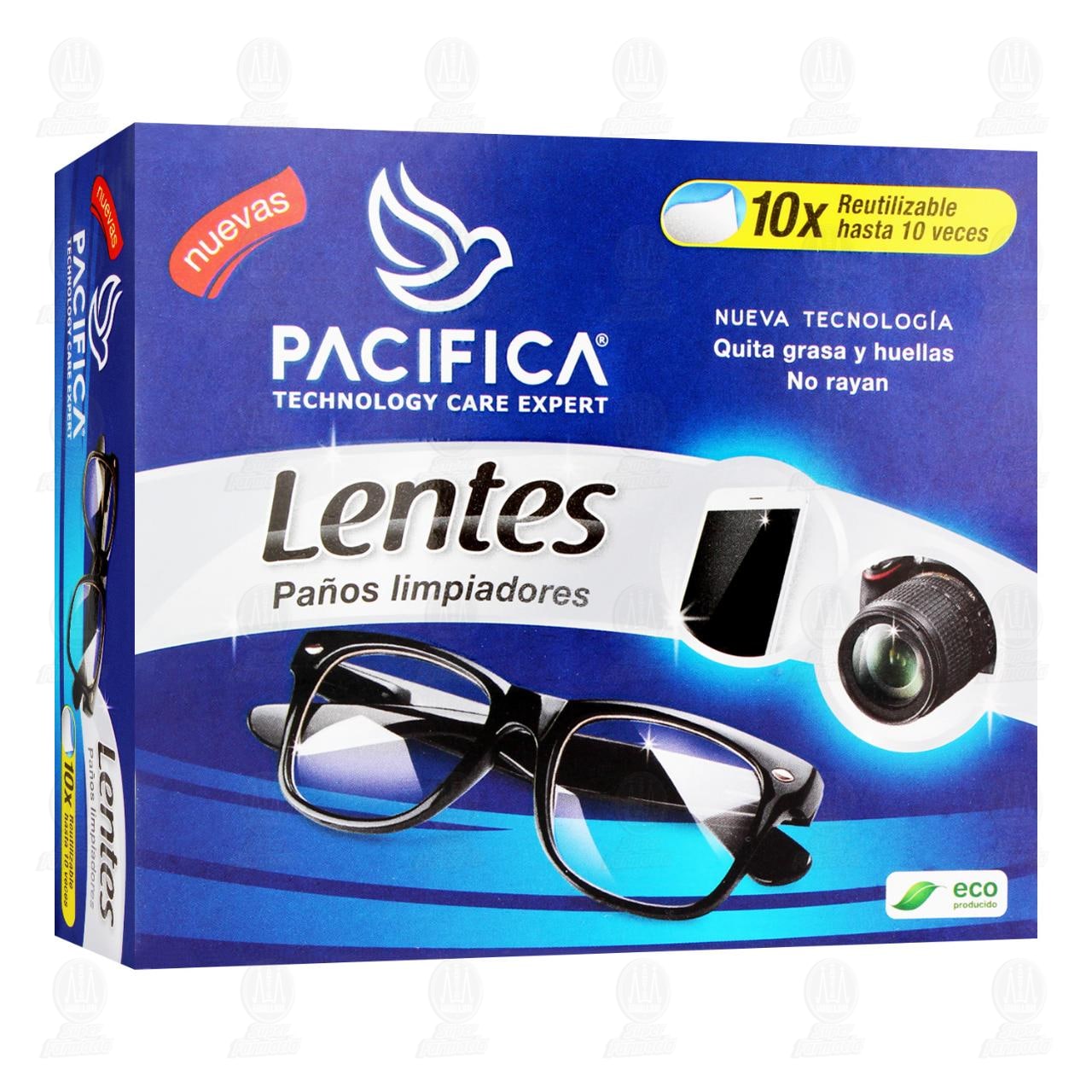 Pa&ntilde;os Limpiadores Pacifica Technology Care Expert para Lentes, 5 Sobres con 1 Pa&ntilde;o c/u. image number 0