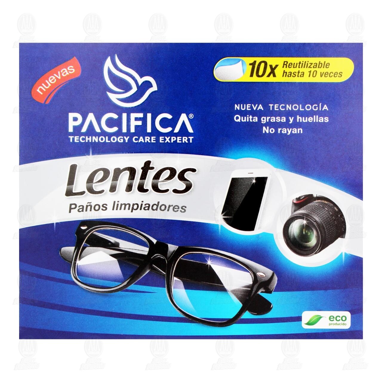 Pa&ntilde;os Limpiadores Pacifica Technology Care Expert para Lentes, 5 Sobres con 1 Pa&ntilde;o c/u. image number 1