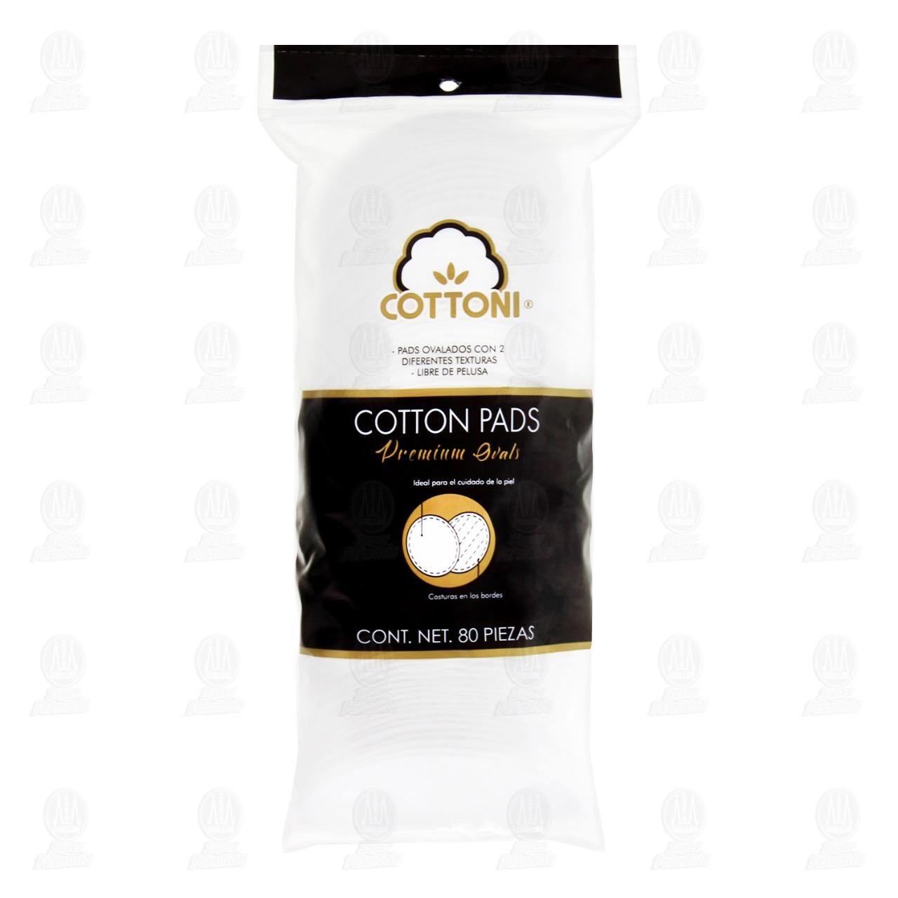 Almohadillas Faciales Cottoni Premium Ovaladas, 80 pzas. image number 0