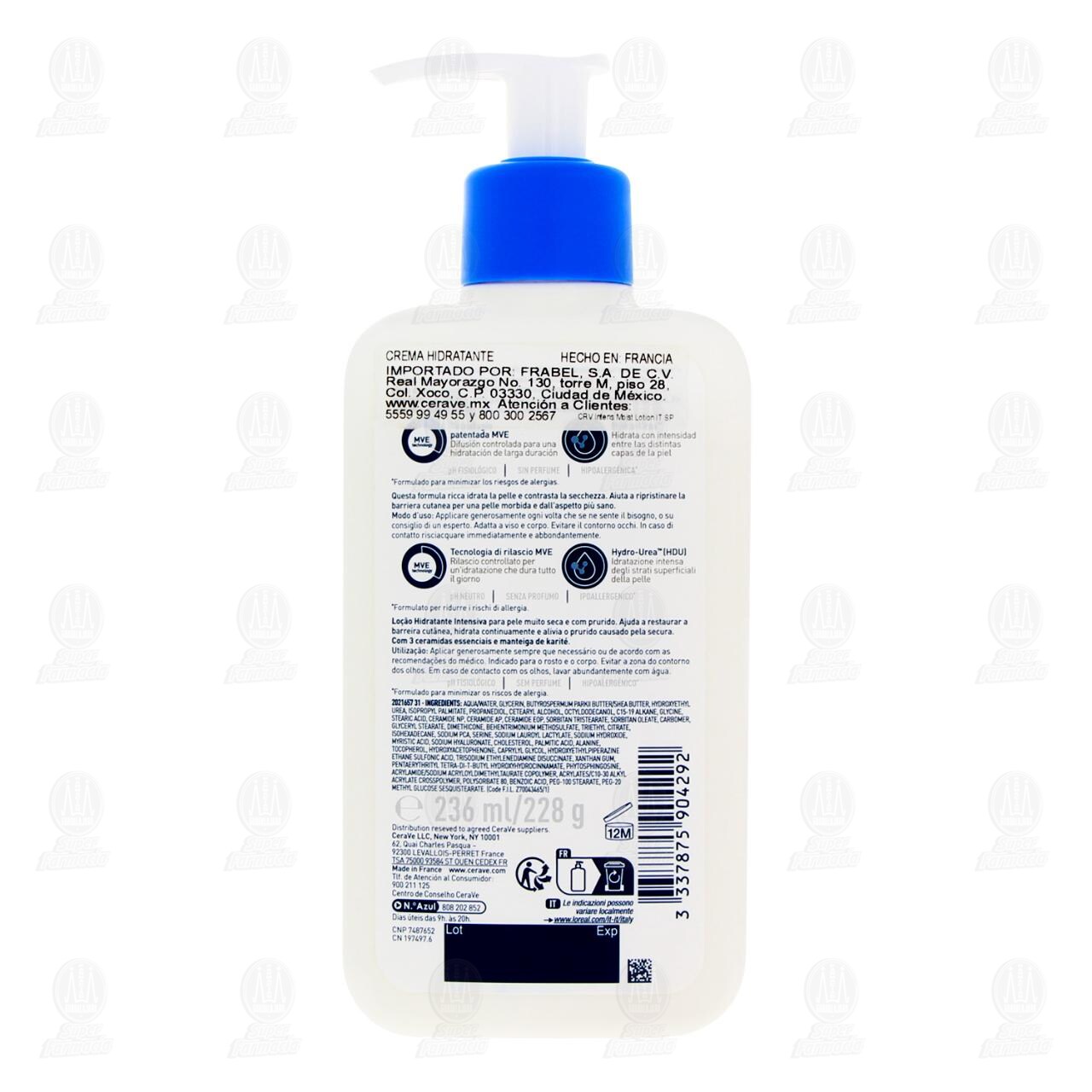 CeraVe Loción de Hidratación Intensiva, 236 ml. image number 2