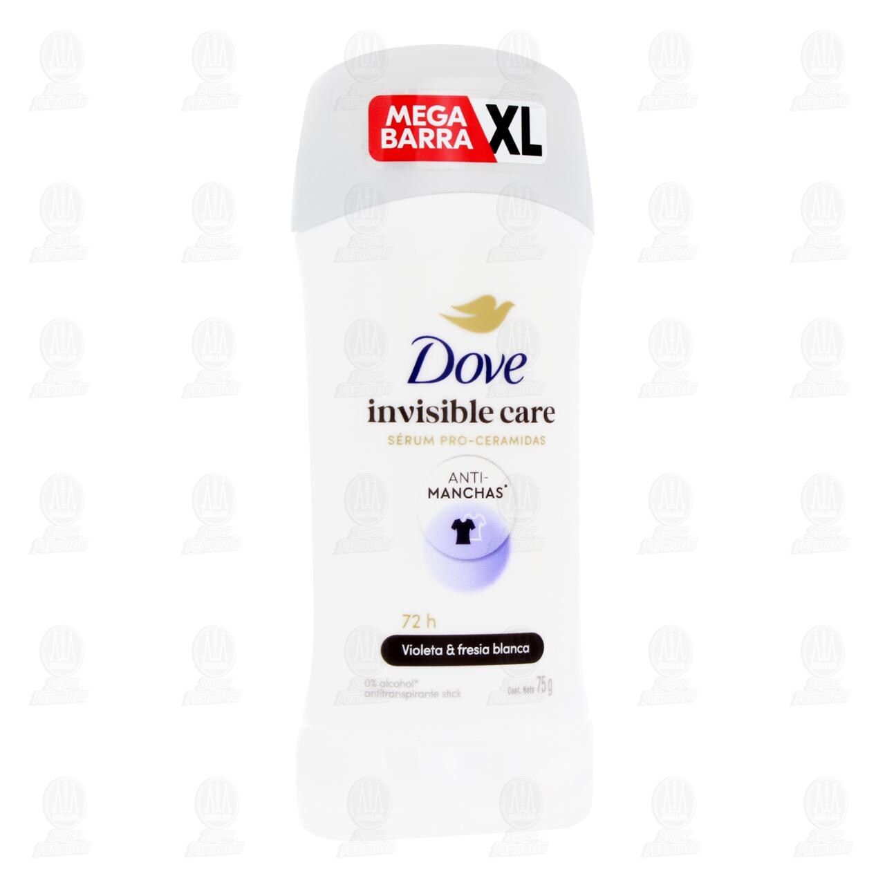 Antitranspirante Dove Invisible Care Violeta & Fresia Blanca en Barra, 75 gr.
