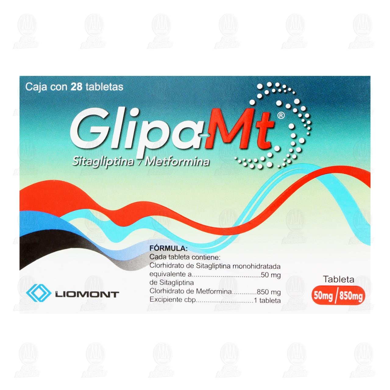 Glipa-Mt 50mg/850mg, 28 Tabletas. image number 2