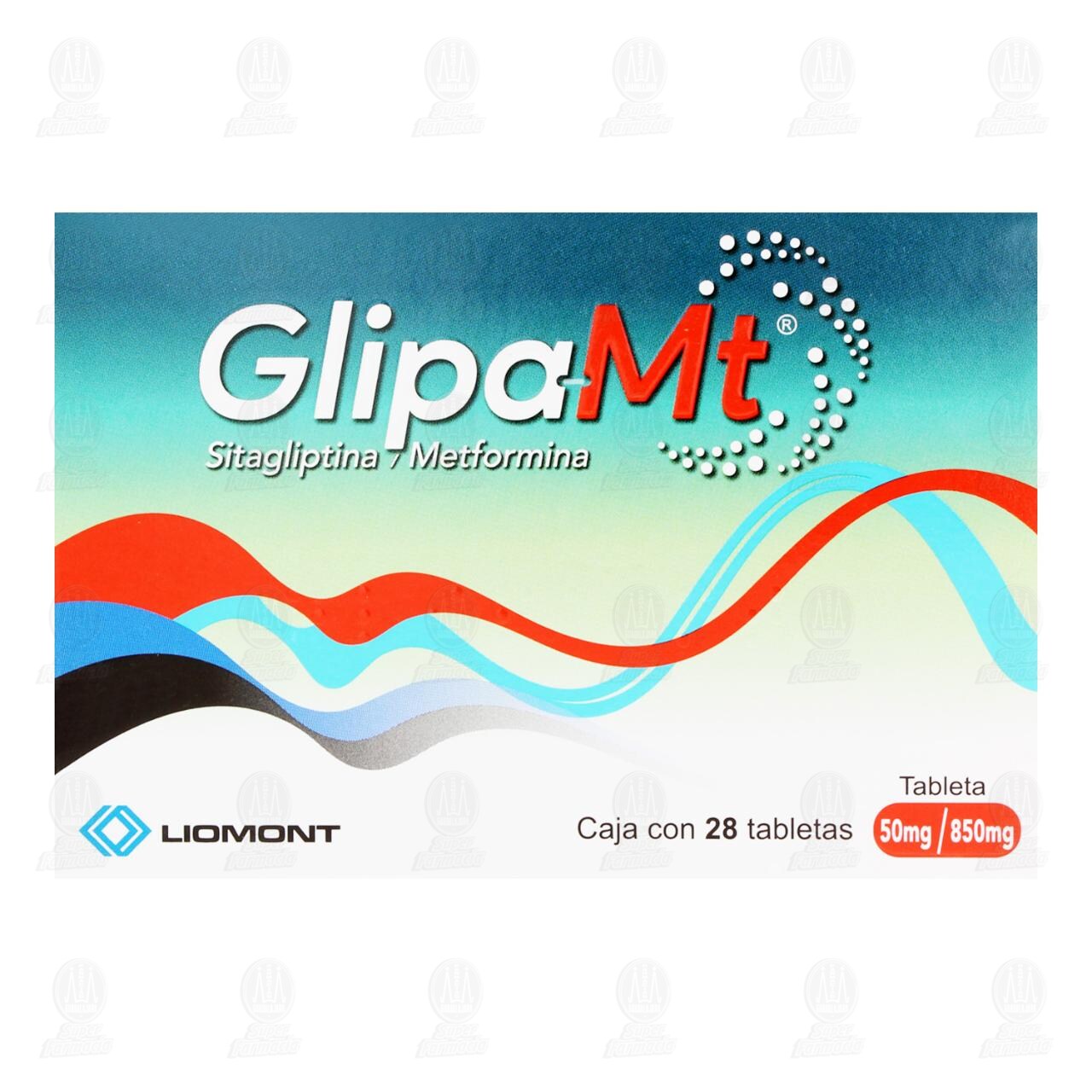 Glipa-Mt 50mg/850mg, 28 Tabletas. image number 1