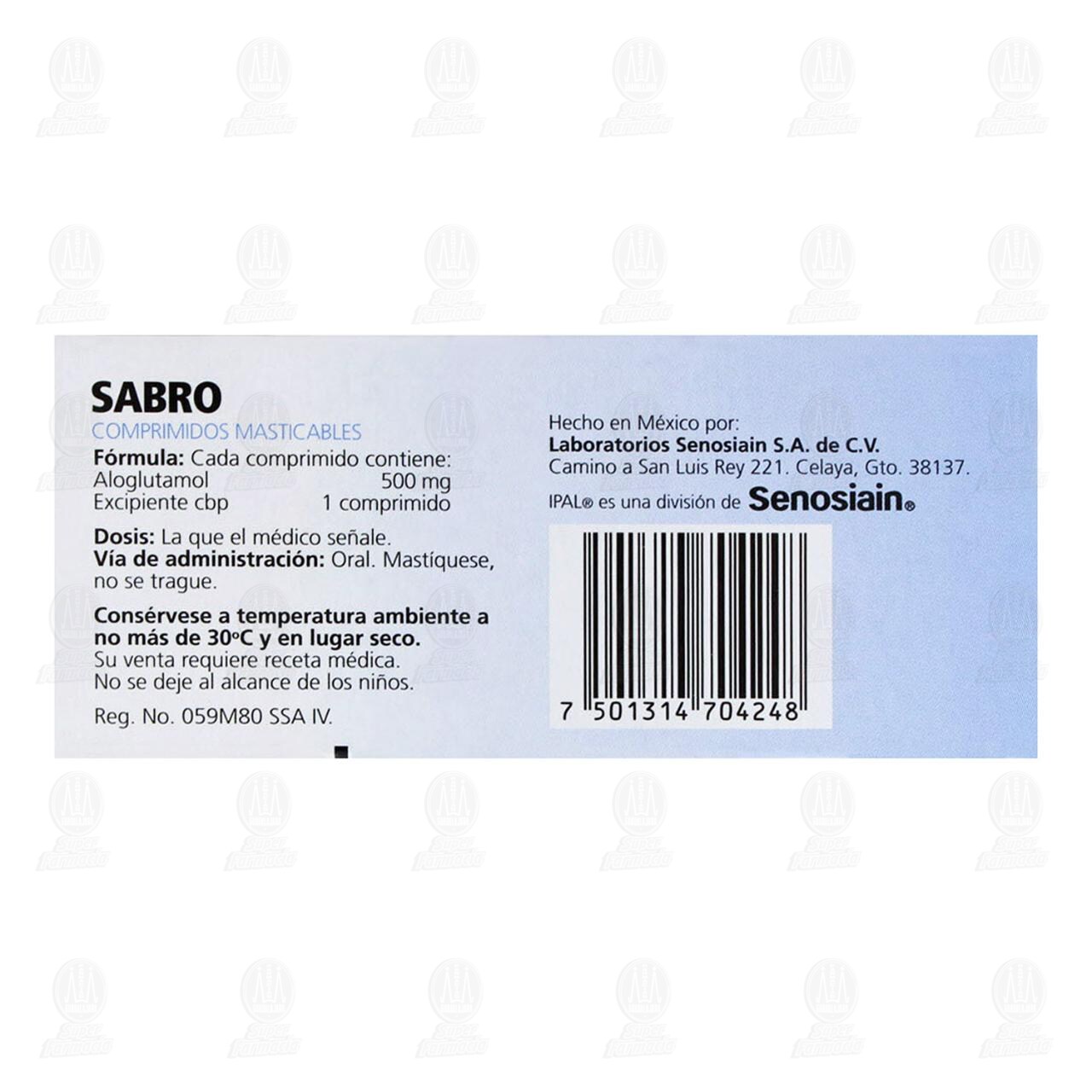 Sabro 500 mg, 20 Comprimidos. image number 2