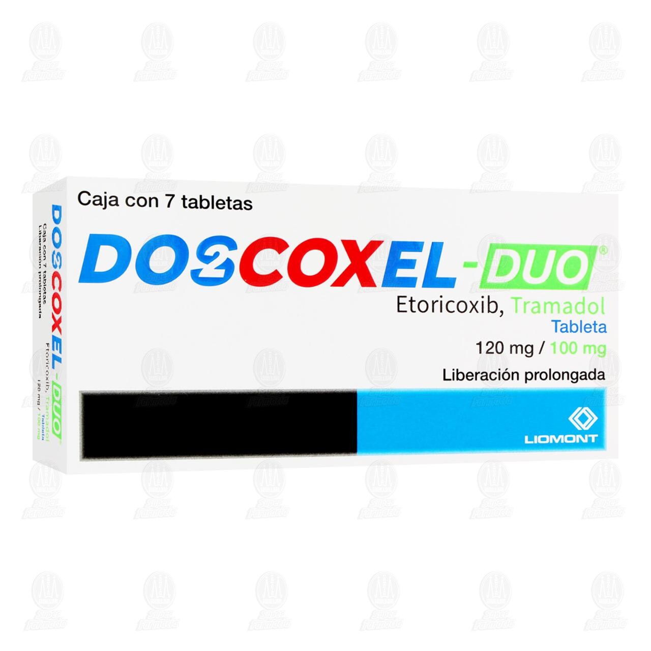 Doscoxel-Duo 120mg/100mg, 7 Tabletas. image number 0