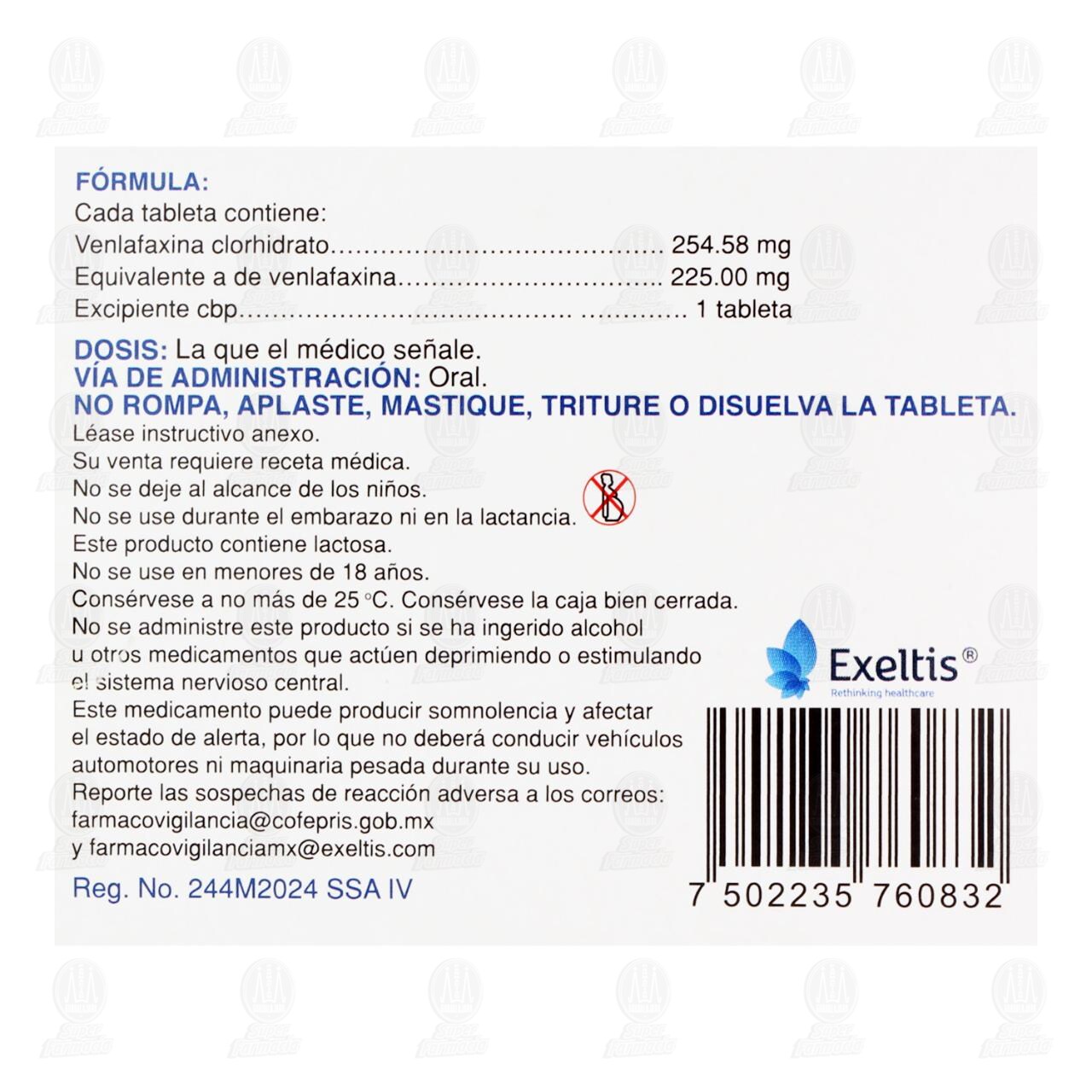 Vivelax 225 mg, 14 tabletas. image number 2