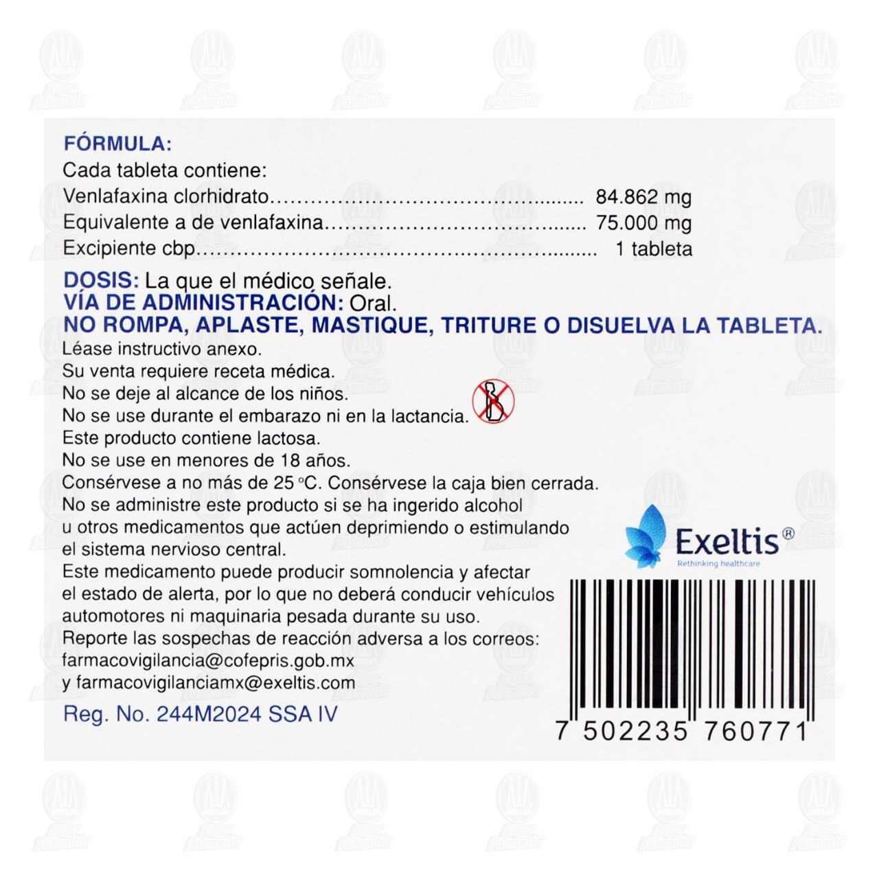 Vivelax 75 mg, 30 Tabletas. image number 2