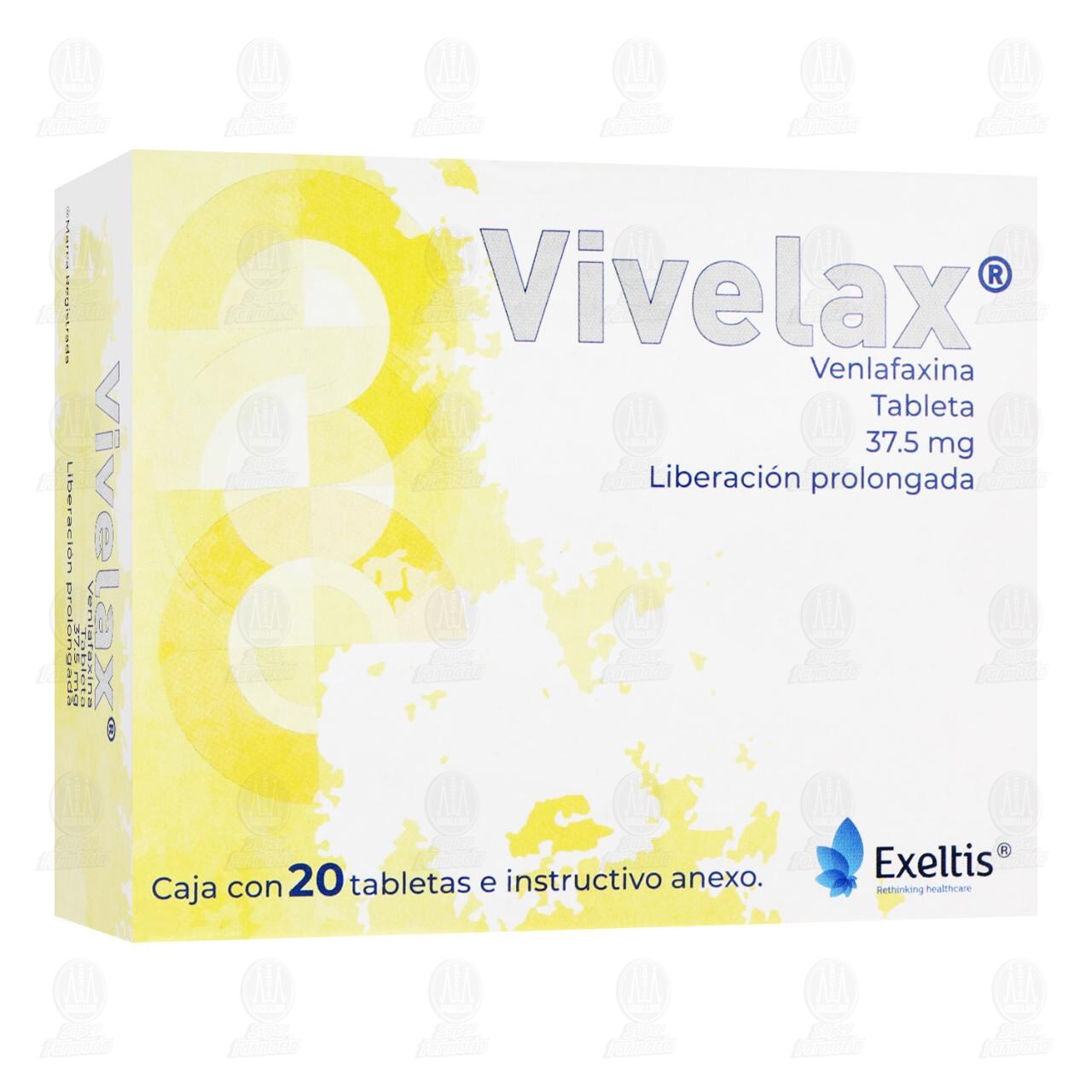 Vivelax 37.5 mg, 20 Tabletas. image number 0