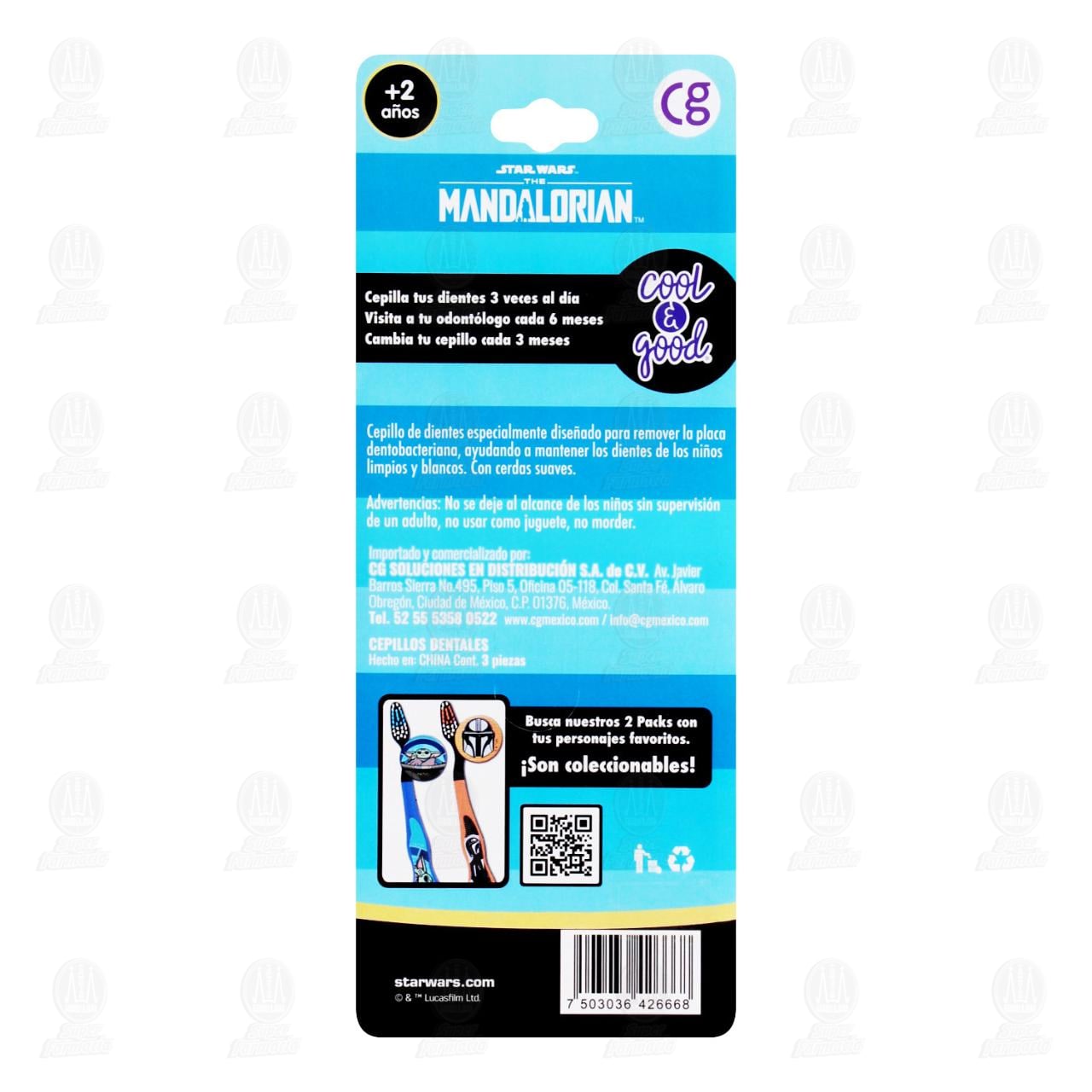 Cepillos de Dientes Cool & Good Star Wars The Mandalorian, 3 pzas. image number 1