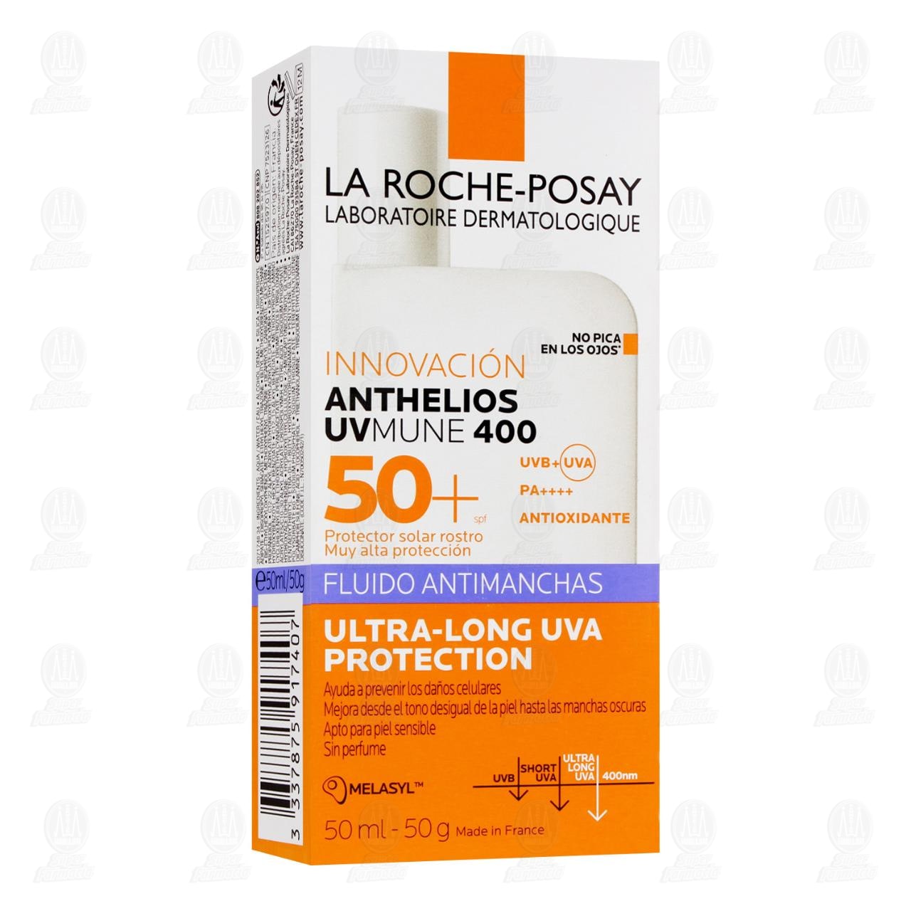 Imagen para La Roche-Posay Anthelios UVMune 400 Fluido Antimanchas FPS 50+, 50 ml.