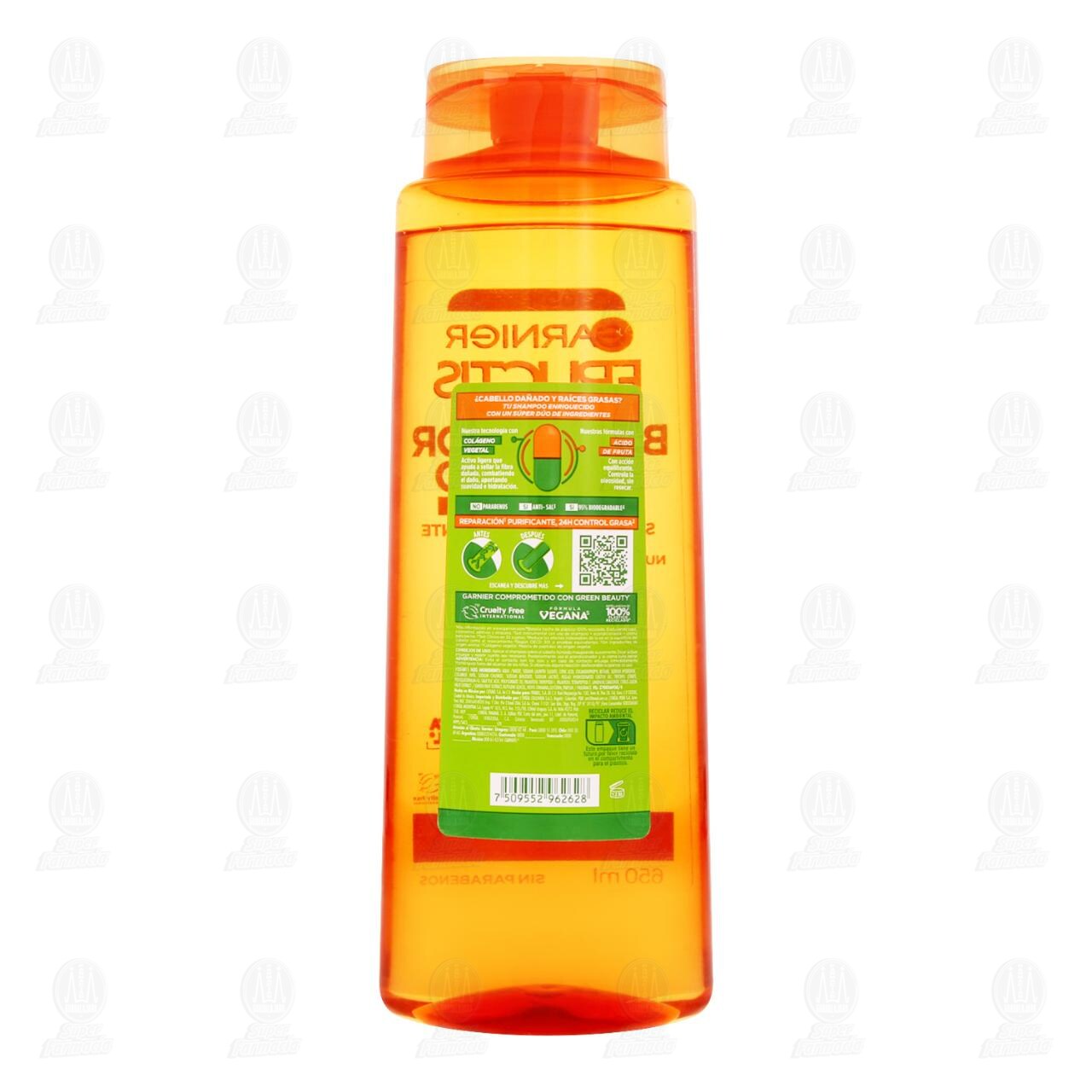 Shampoo Garnier Fructis Borrador de Da&ntilde;o Control Grasa, 650 ml. image number 2