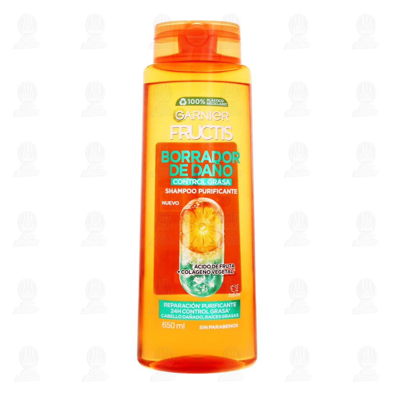 Shampoo Garnier Fructis Borrador de Da&ntilde;o Control Grasa, 650 ml. image number 1
