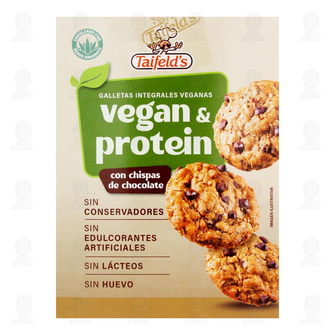 Galletas Integrales Taifelds Vegan & Protein Cookies con Chispas Sabor Chocolate, 170 gr. image number 2