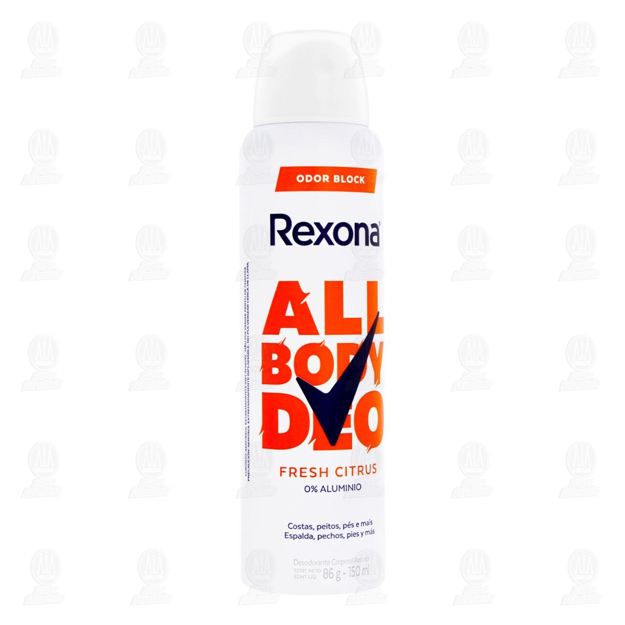 Desodorante Rexona All Body Deo Fresh Citrus en Aerosol, 150 ml.
