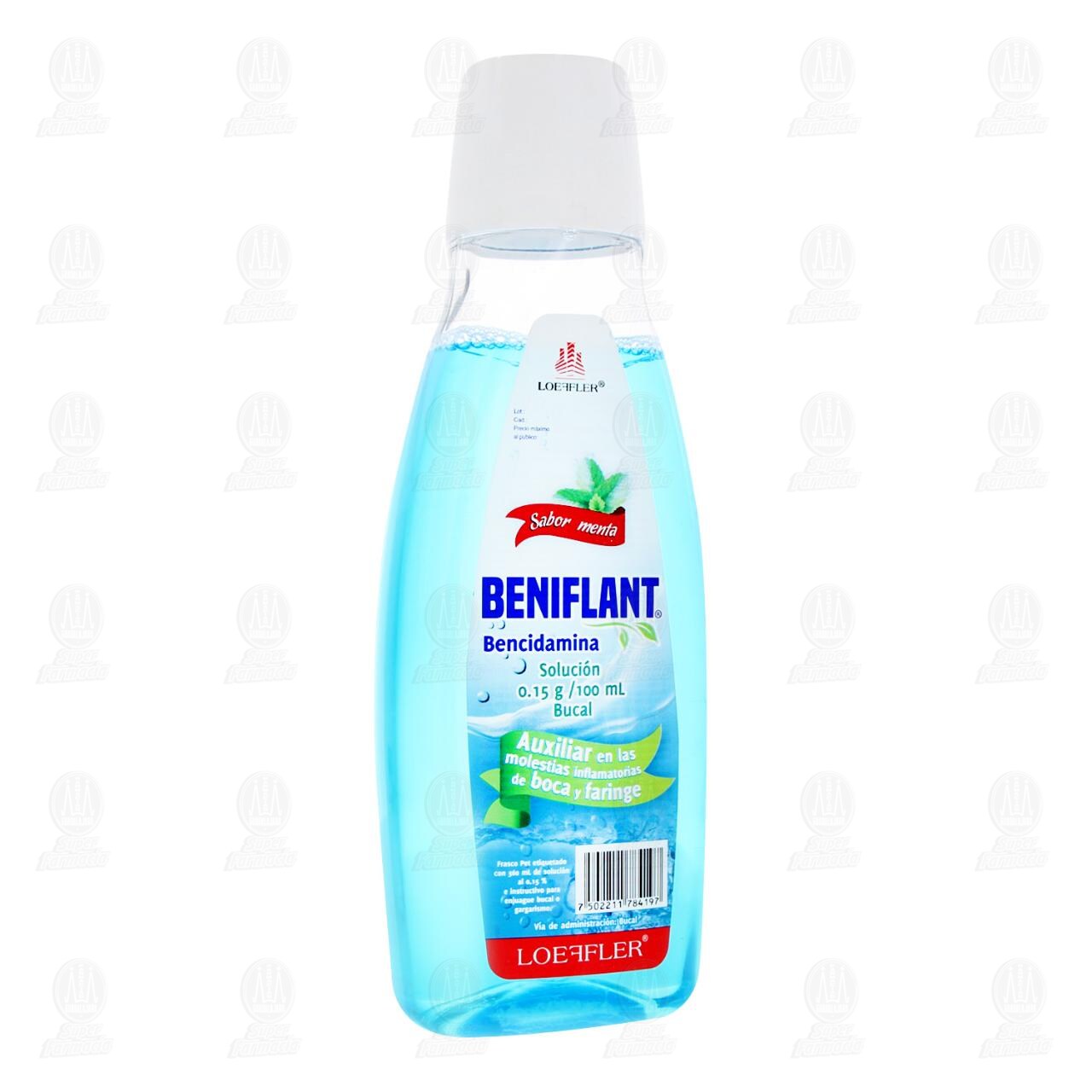 Beniflant Soluci&oacute;n Bucal 0.15 g/100 ml Sabor Menta, 360 ml. image number 0