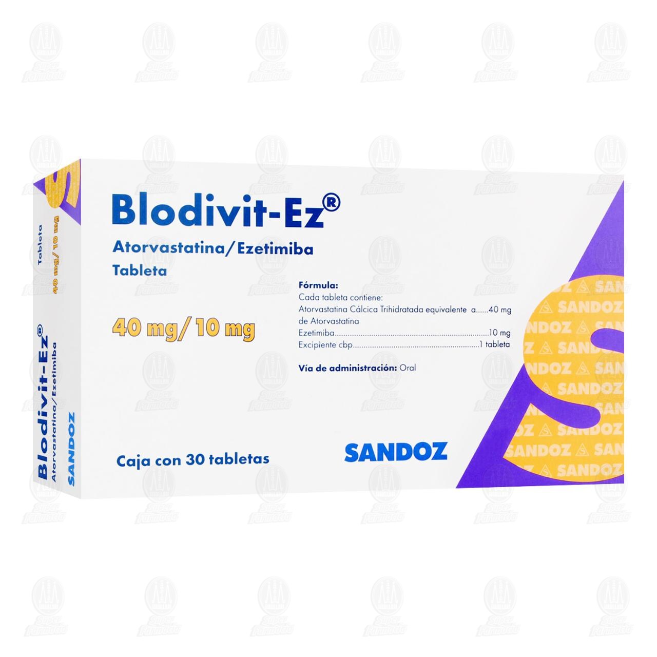 Blodivit-Ez 40mg/10mg, 30 Tabletas. image number 0