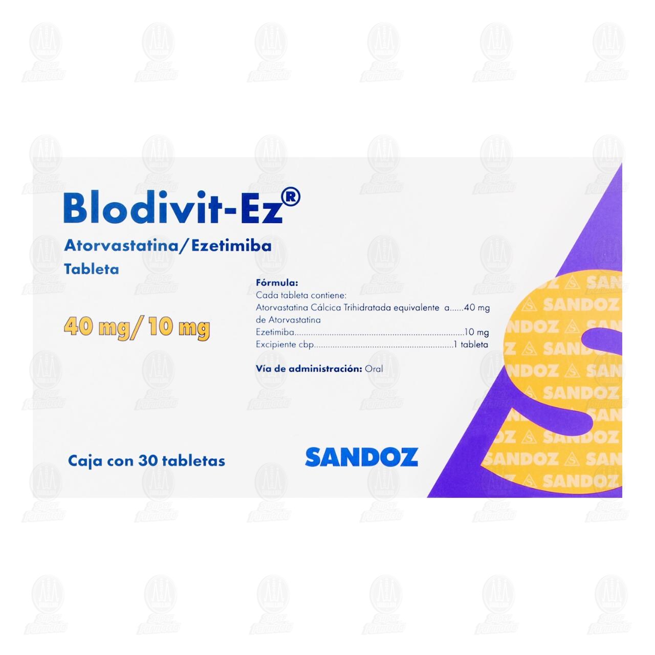 Blodivit-Ez 40mg/10mg, 30 Tabletas. image number 1