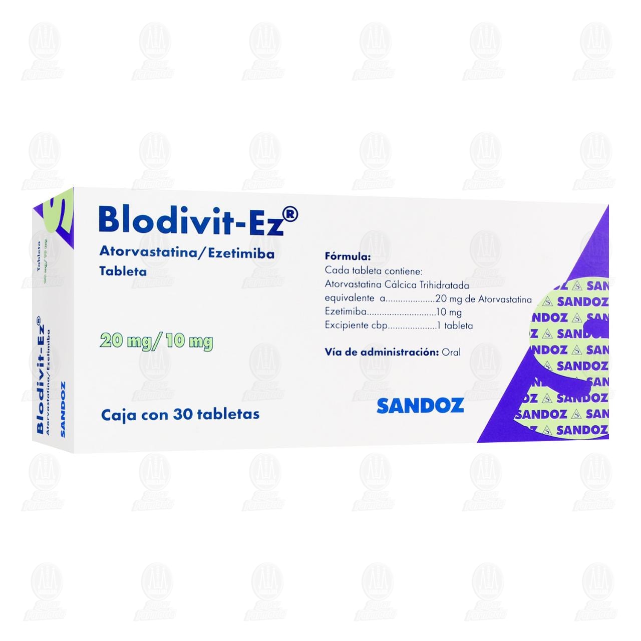 Blodivit-Ez 20mg/10mg, 30 Tabletas.