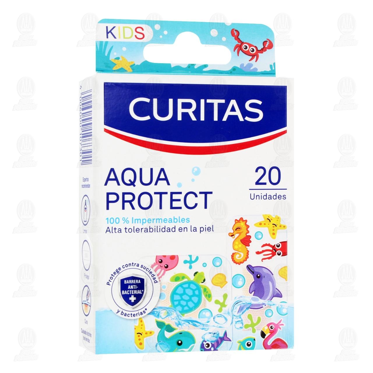 Imagen para Curitas Aqua Protect Kids, 20 pzas.