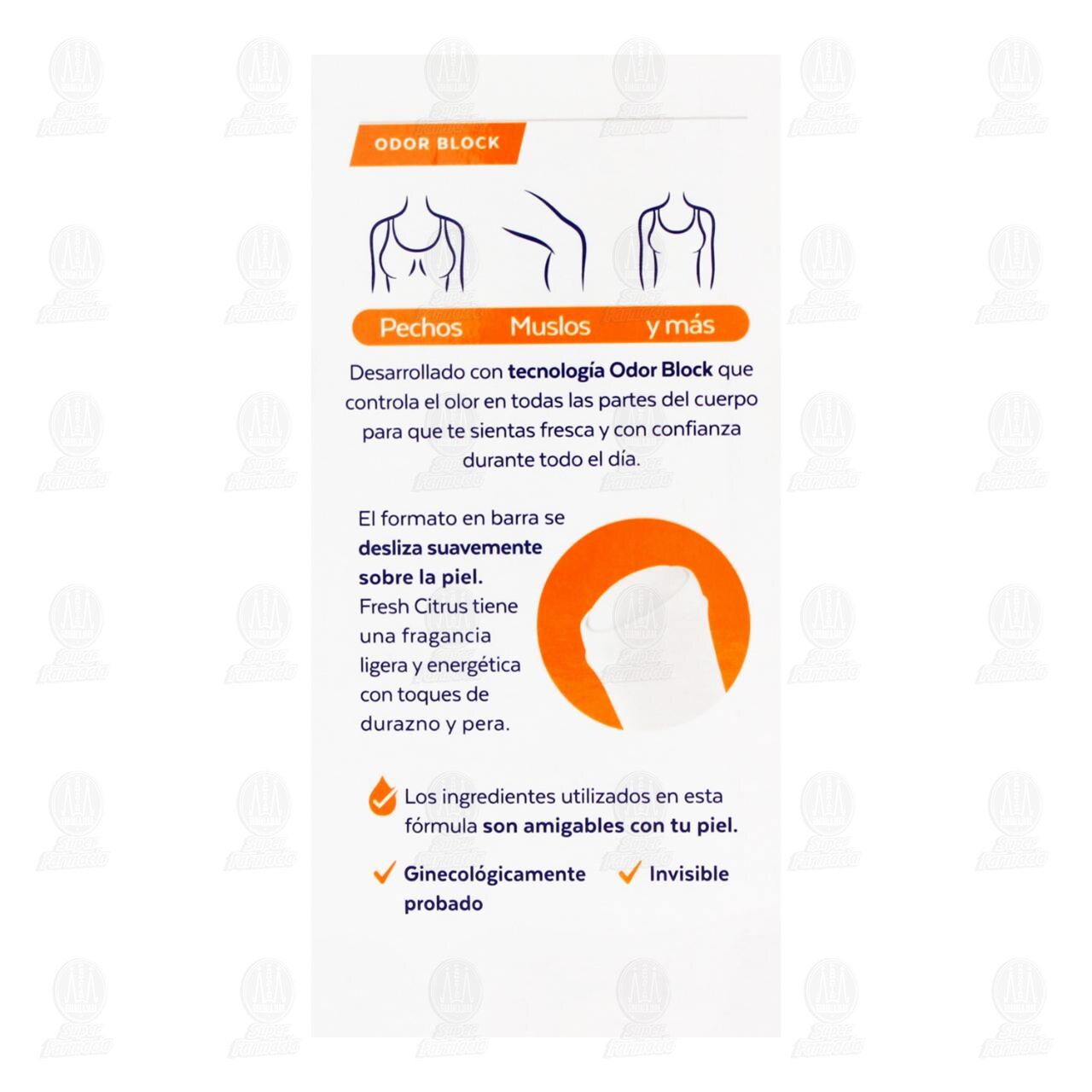 Desodorante Rexona All Body Deo Fresh Citrus en Barra, 49 gr. image number 2