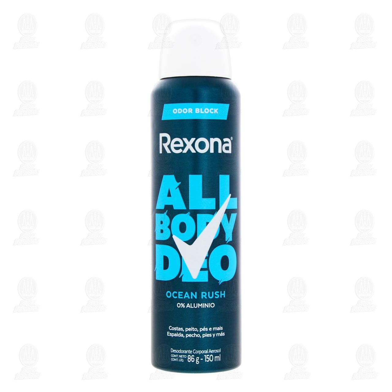 Desodorante Rexona All Body Deo Ocean Rush en Aerosol, 150 ml. image number 1