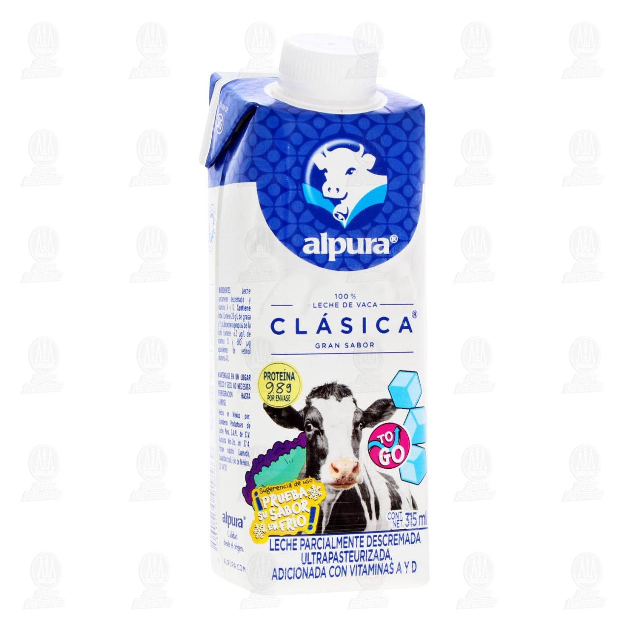 Leche Clásica Alpura Ultrapasteurizada, 315 ml.
