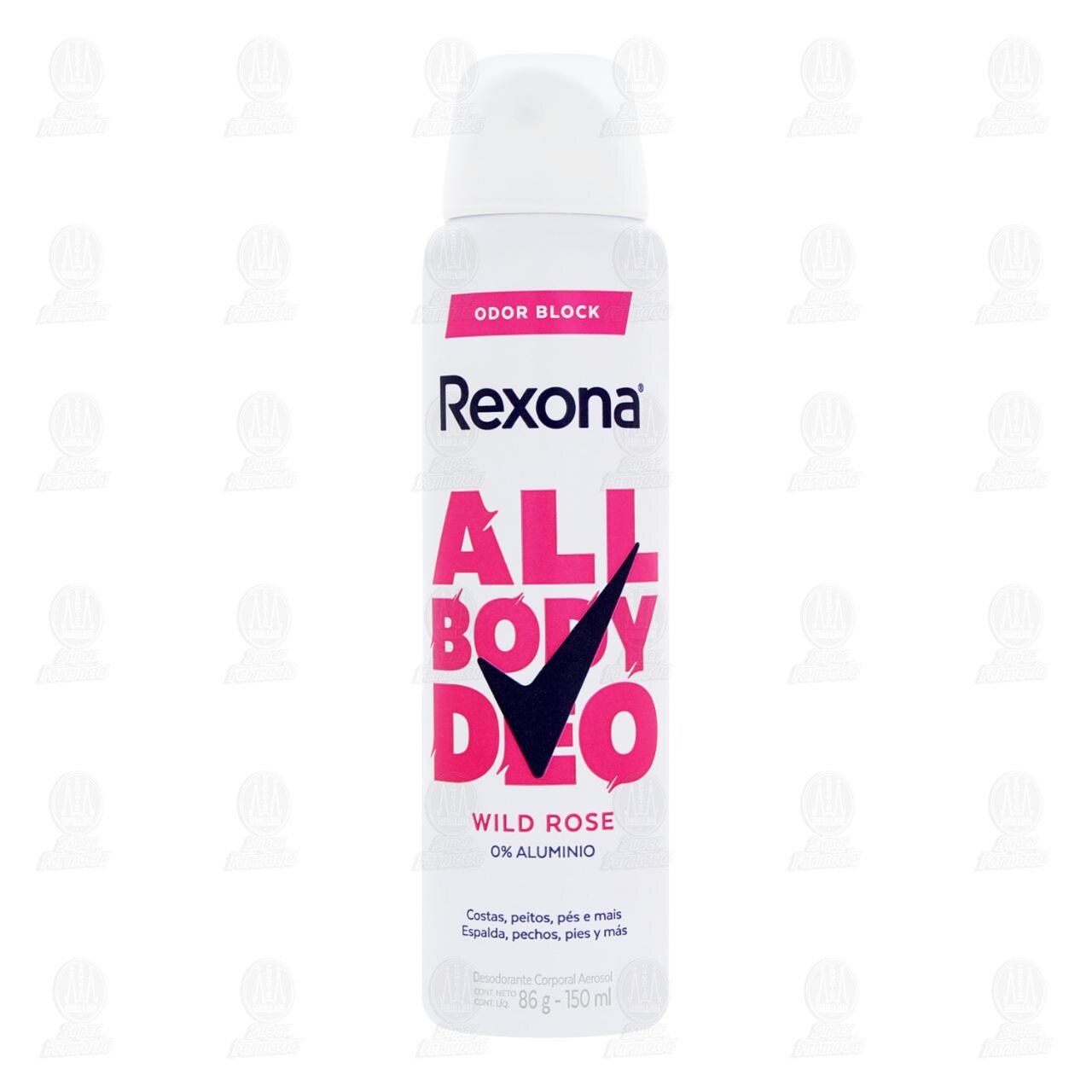 Desodorante Rexona All Body Deo Wild Rose en Aerosol, 150 ml. image number 1