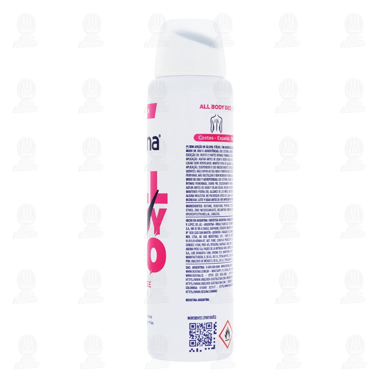 Desodorante Rexona All Body Deo Wild Rose en Aerosol, 150 ml. image number 3